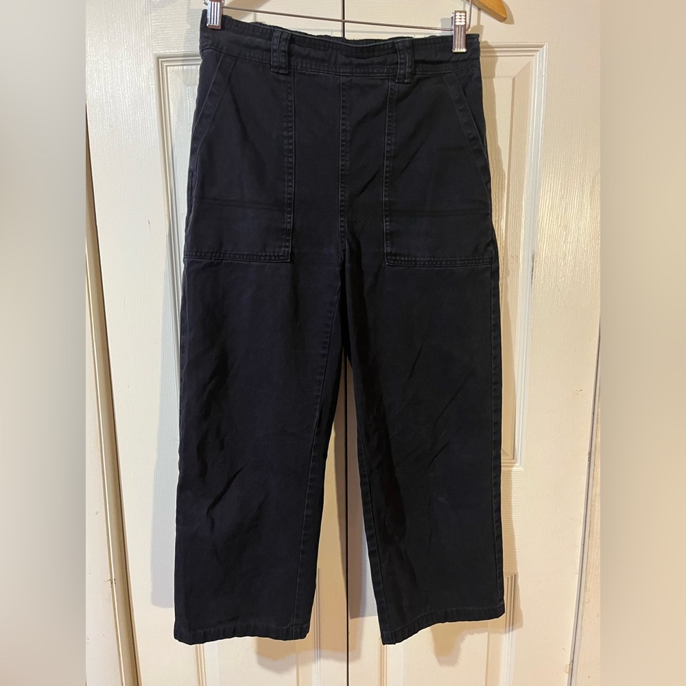 & Other Stories Los Angeles Atelier Side Zip Straight Leg Cropped Denim Pants 6